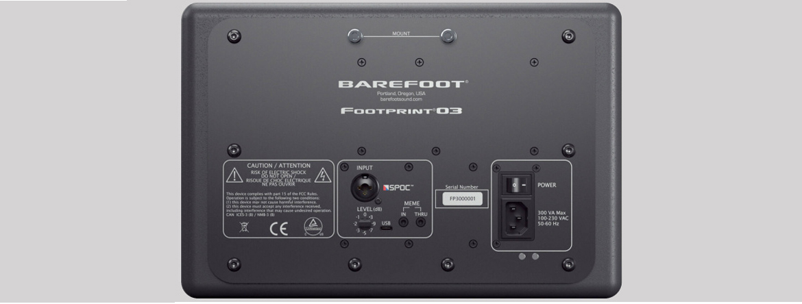 Barefoot FOOTPRINT03: трехстороннее ближнее поле с эмуляцией монитора MEME